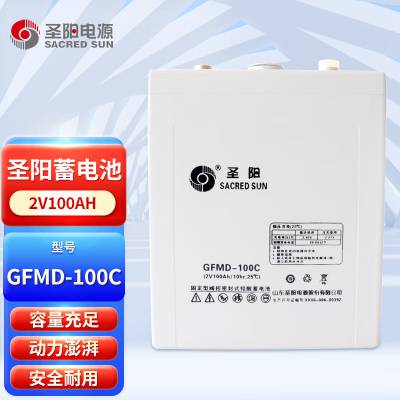 圣阳蓄电池GFMD-100C 2V100AH铅酸免维护通信电力系统 直流屏电池