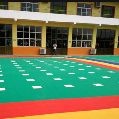 悬浮式拼接地板 高强度聚丙烯悬浮地板 篮球场幼儿园专用