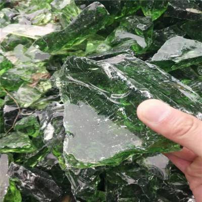 园林造景用玻璃块 玻璃水晶石 3-5公分大号白色透明玻璃块