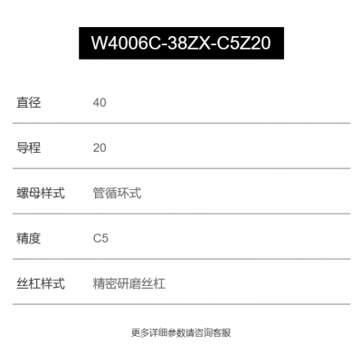 W3605G-106PSS-C5Z20直径36导程20精度C5YNC亿达平日NH4F用滚珠丝杠