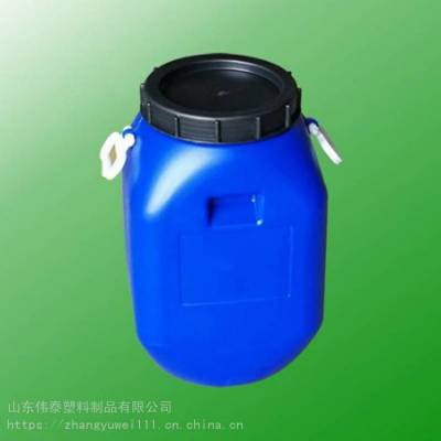 25升蓝色开口塑料桶 25L食品级大口拧盖桶
