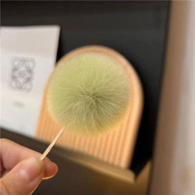 狐狸毛一字夹毛绒发卡可爱发夹气质时尚夹子bb夹学生侧边夹子ins