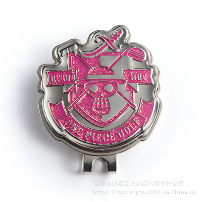 深圳金属帽夹/高尔夫帽夹生产/纪念球标生产