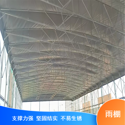 支持定制扁通悬空电动雨棚 谊美琪优旅游景点Q235镀锌管悬空电动雨棚