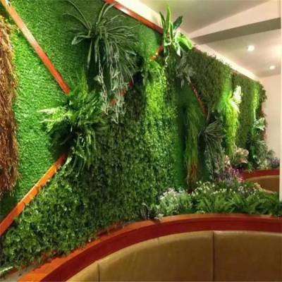 仿真绿植加密大草人造绿化背景墙门店壁挂招牌人工塑料植物墙装饰