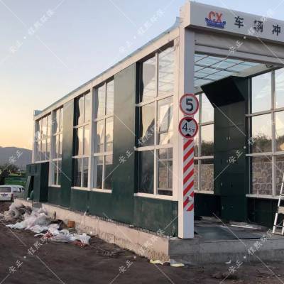 河北热电厂施工现场车辆冲洗设备龙门式洗车平台