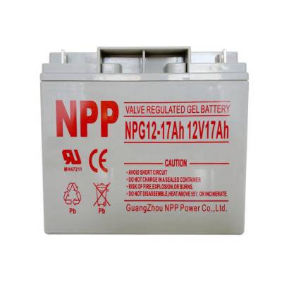 NPP耐普蓄电池NPG12-17AH 12V17AH 胶体 消防 直流电源 通讯 机房设备