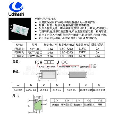 原TAM温度水泥电阻,F5K220J14日本内桥电阻器批发