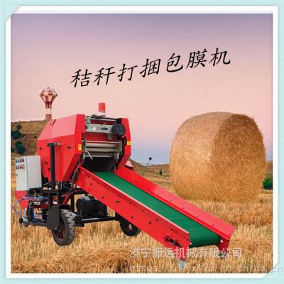 农用牧草青储方捆机 自动上料秸秆打包机 干湿两用卧式压块机