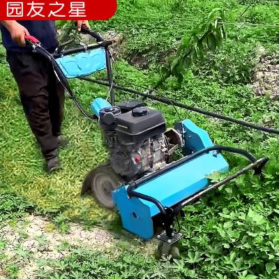 小型家用多功能碎草还田机自走式果园大棚苗圃秸秆开荒工具割草机