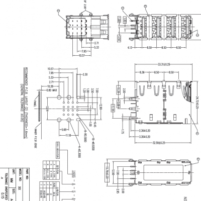 USB 2.0ĸ AF 90ŲDIP 16PIN  ɫо