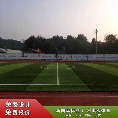 绥化5人足球场 鸡西人造草足球场 黑龙江足球场草皮 新国标标准 广州奥宏体育