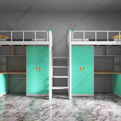 深圳学生公寓床生产 广东艾尚家具 高校宿舍高低组合床