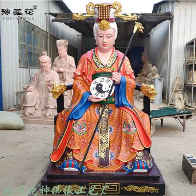 杨家将雕塑像杨令公杨继业 佘太君彩绘塑像、道教寺庙雕像 花木兰神像寺庙雕塑 穆王爷木王奶奶神像