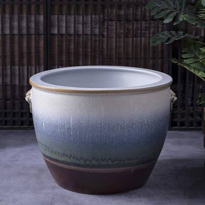 定制陶瓷大缸12米15米景德镇陶瓷大水缸艺术大缸摆件手绘瓷器