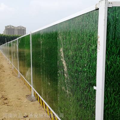 厂家批发城市道路施工交通隔离铁皮围挡 小草印花彩钢板工程施工防护围挡