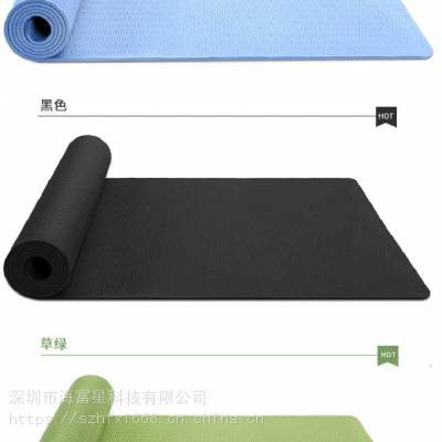 广州跨境电商选品TPE YOGA MAT双色环保防滑瑜伽垫