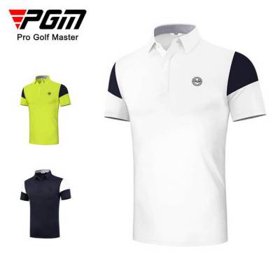 PGM新品 高尔夫服装 男士短袖t恤 吸湿排汗弹力速干 男装t恤衣服