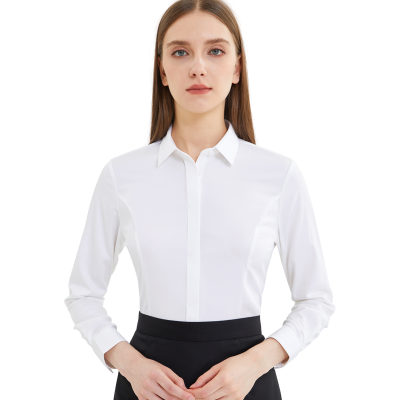 澳歌100S黑科技三防女长袖衬衫 企业定制 公司工作服 防水 防污 防油