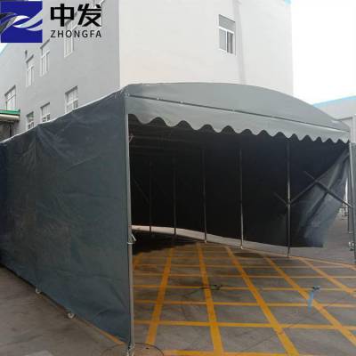 鑫建华中发电动伸缩移动棚活动雨棚工厂仓储遮阳棚设计方案