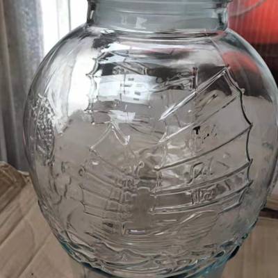 徐州玻璃罐厂家批发10斤一帆风顺玻璃茶叶罐