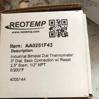 供应美国REOTEMP 温度表 AA0251F43