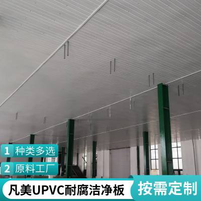 UPVC耐盐酸防腐板 化工厂耐氢氟酸吊顶板 一级防火阻燃耐硫酸墙面板
