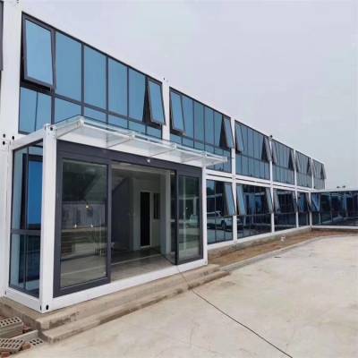 万隆 玻璃幕墙活动板房 工地框架打包箱房 轻钢幕墙板房 可设计安装