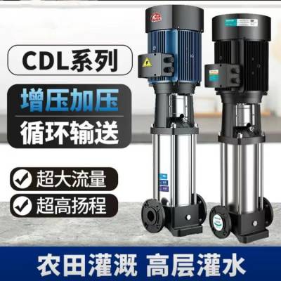 多级清水泵高扬程增压管道泵25CDL(F)2-20不锈钢立式卫生泵