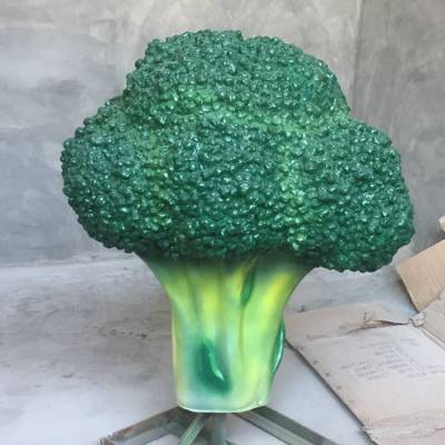 玻璃钢西蓝花雕塑 玻璃钢水果蔬菜模型 茂名玻璃钢雕塑厂