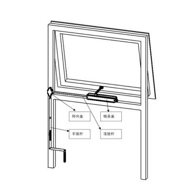 宁波厂家直销手动开窗器手摇链条盒开窗器消防排烟窗开窗器70度开启