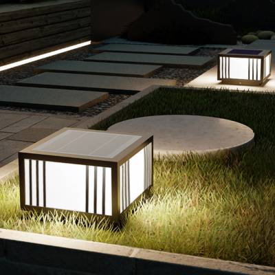 新中式太阳能接电柱头灯户外防水花园庭院灯草坪灯外墙门柱灯