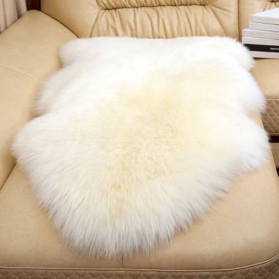 家用纯羊毛地毯沙发坐垫卧室床边毯客厅地垫整张羊皮皮毛一体飘窗垫