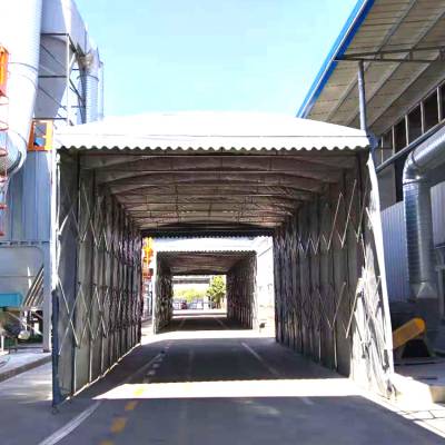 自动大型伸缩雨棚河南卫辉大型自动推拉棚方便作业