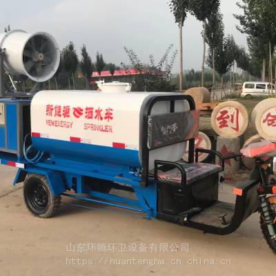 洒水车电动/汽油机三轮洒水车 高炮工地除尘小型雾炮洒水车抑尘车