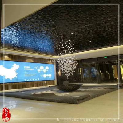 郑州酒店KTV天花吊顶装饰板 8K镜面水波纹效果图