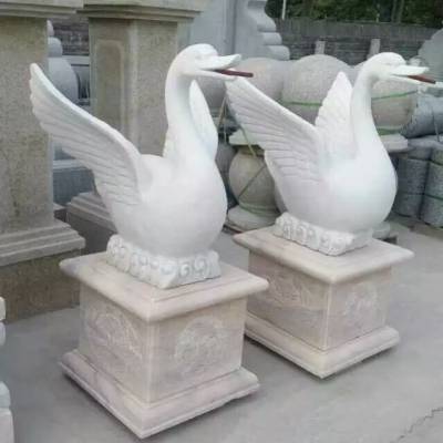 庭院小动物摆件 小区喷水天鹅雕塑 喷水天鹅喷泉吐水装饰