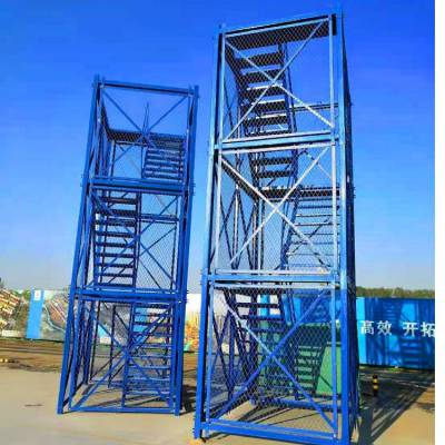 自贡市供应工地梯笼式爬梯 拆装式桥梁施工安全梯笼 多规格