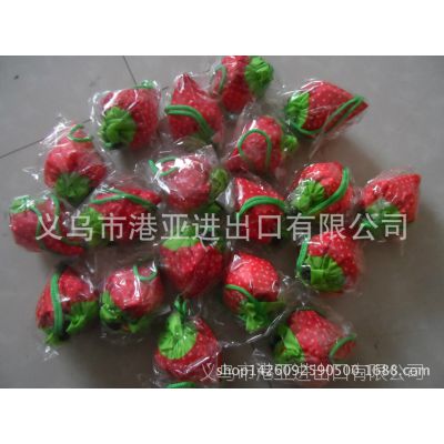 草莓袋水果折叠涤纶购物袋 欢迎定制环保折叠购物袋