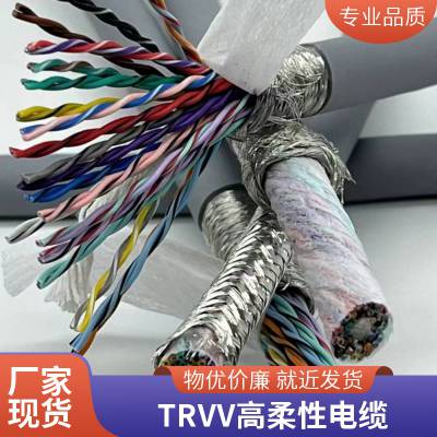 TRVV高柔拖链电缆线2-3-4-5芯4-6-10-16平方耐油耐弯折编码器连接线