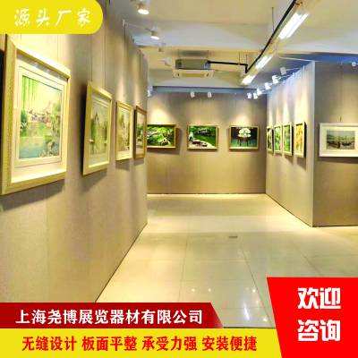 无缝展板 展示***可能 亚麻布无缝拼接艺术挂画展墙销售