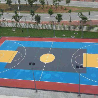 篮球场建造SY河池南丹篮球场建造户外球场