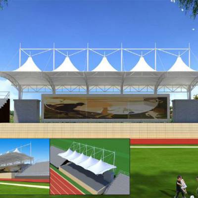 十堰膜结构足球场遮阳棚 大型膜结构体育设施工程厂家设计制作