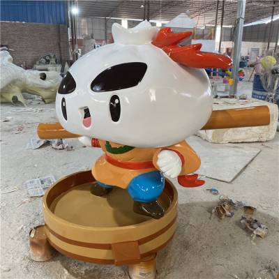 连锁餐饮店吉祥物 卡通动物雕塑 光盘行动卡通公仔雕塑 恒创