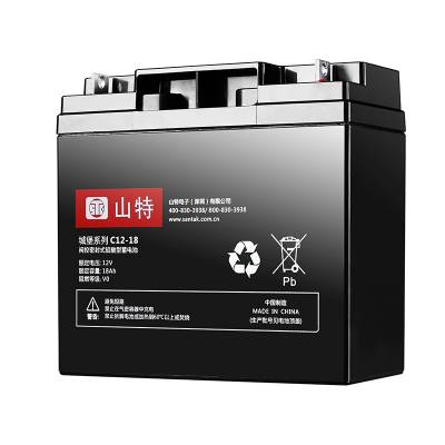 山特C12-18AH铅酸免维护蓄电池UPS EPS 直流屏 机房备用电源