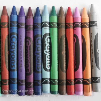 宝艺常规彩色蜡笔4色 6色 8色 opp袋 彩盒装幼儿园涂鸦绘画蜡笔