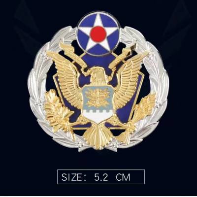 保安 高尔夫金属帽徽定制服饰配件胸牌徽章制作