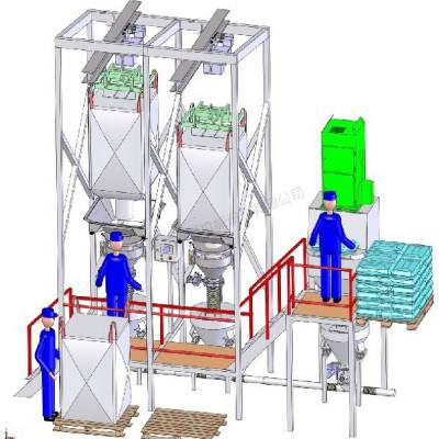 保水剂大袋拆袋机_粉末吨袋卸料站安丘科磊设计_碳钢材质_专业制造_TDC-500型