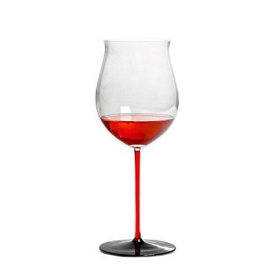 ins***红酒杯 水晶玻璃创意彩色高脚杯葡萄酒杯郁金香形酒杯定制