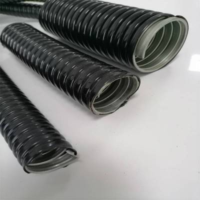 广饶县厂房护线P3型镀锌包塑金属软管 pvc披覆金属软管 金属波纹管穿线软管